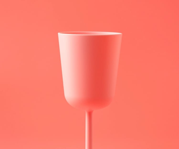 pink wine glass